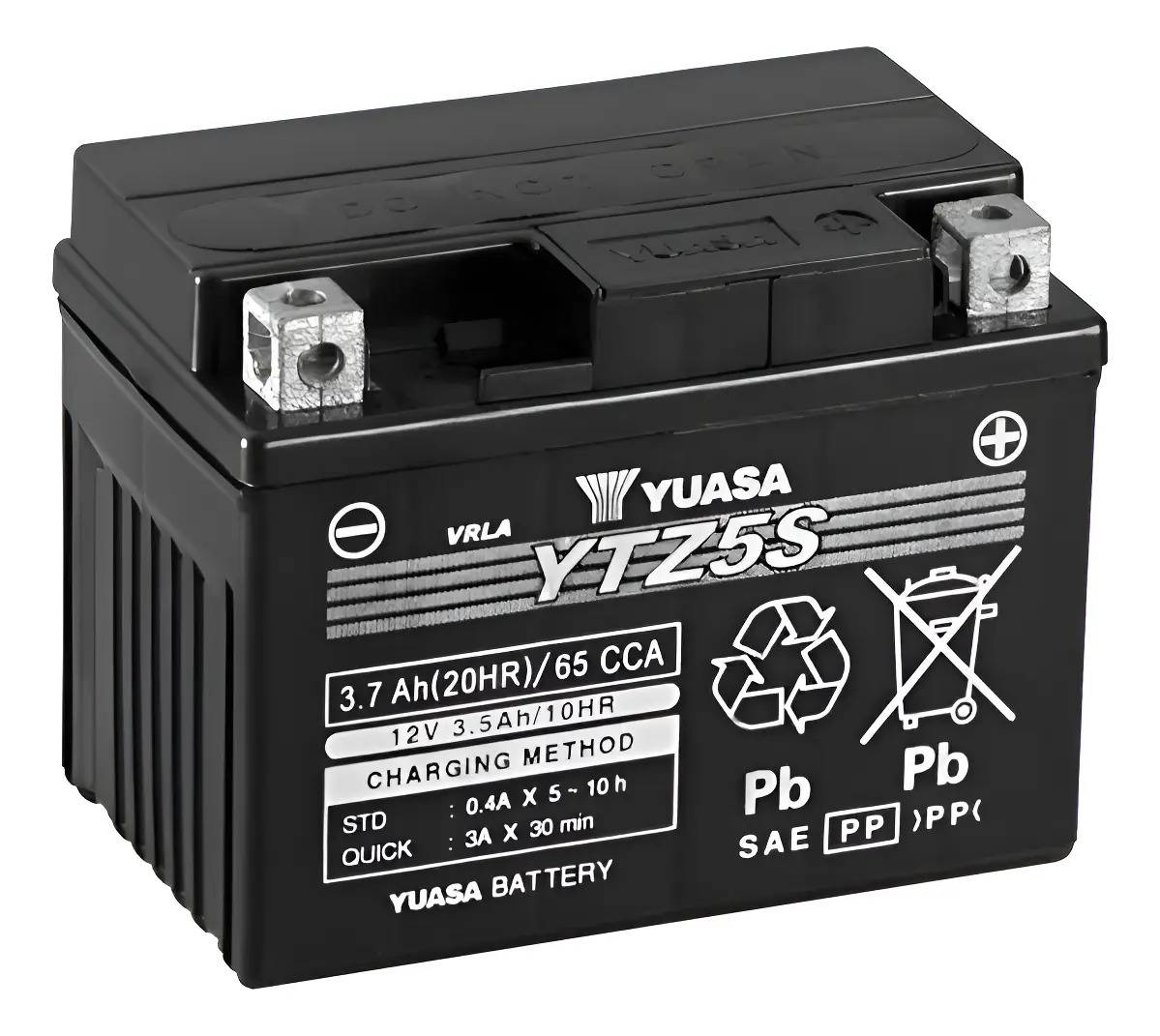 Batería Moto Yuasa Cb 110 Eco Deluxe Best Splendor Ytz5s Derecho