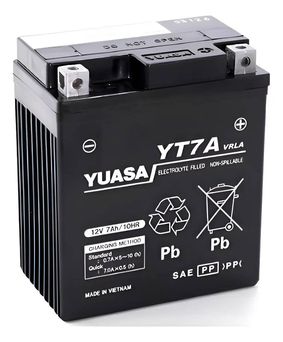 Batería Moto Yuasa Original Yamaha Fz250 Ttr 180 200 Yt7a Derecho