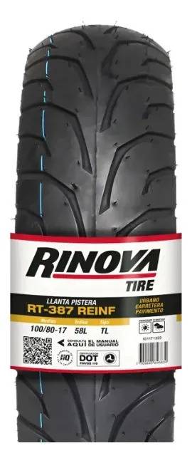 Llanta Moto 150/60-17 Rt-699 Tl 65l Rinova Tires