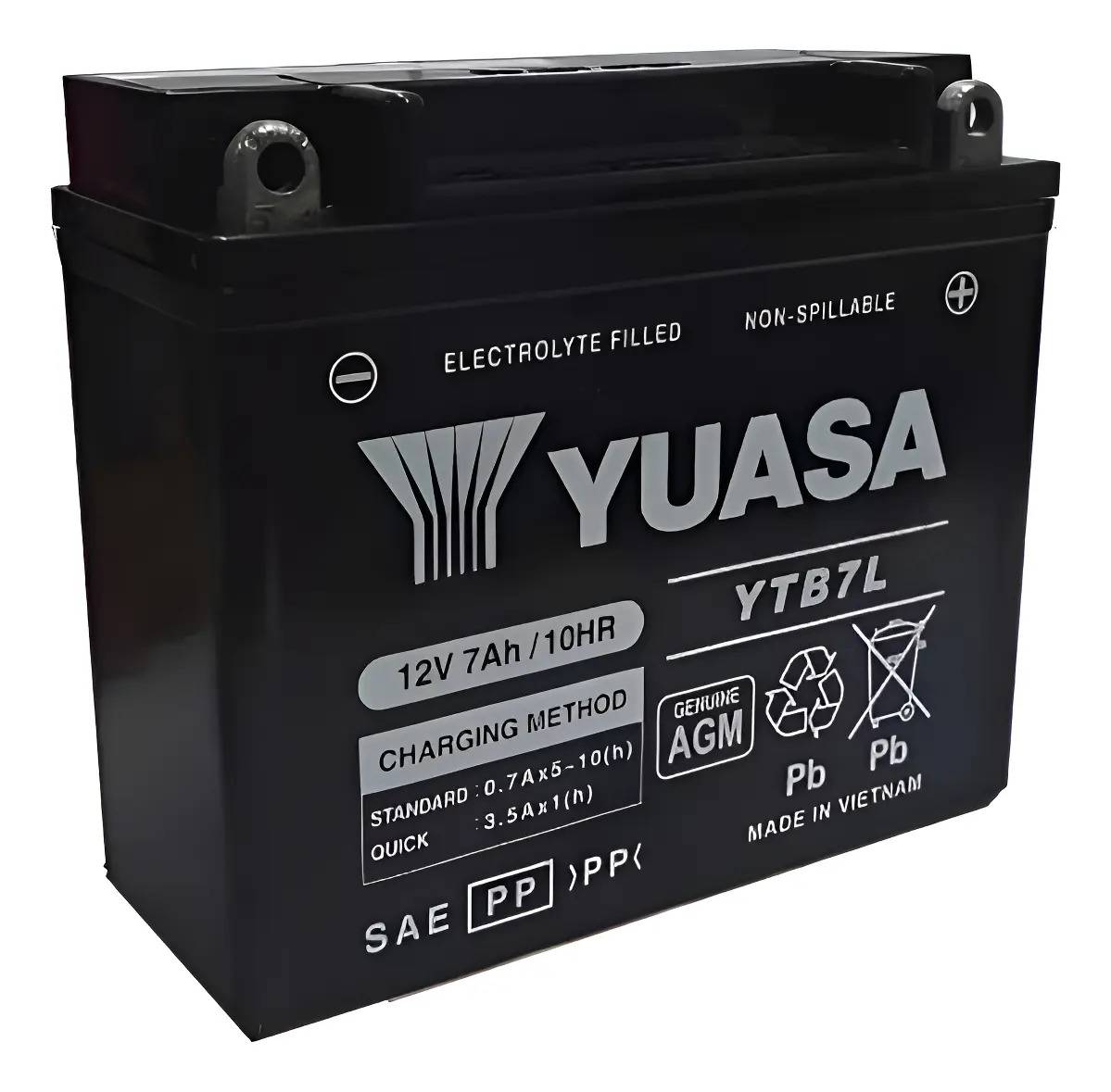 Batería Moto Yuasa Original Cbf 150 Xr 150l Next 115 Ytb7l Izquierdo