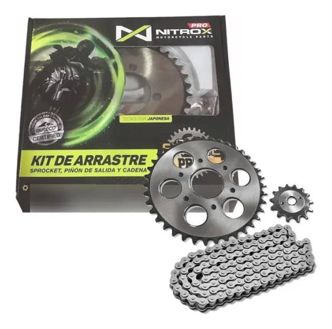 Kit De Arrastre Original Auteco Victory Flow 125 Reforzado Plateado