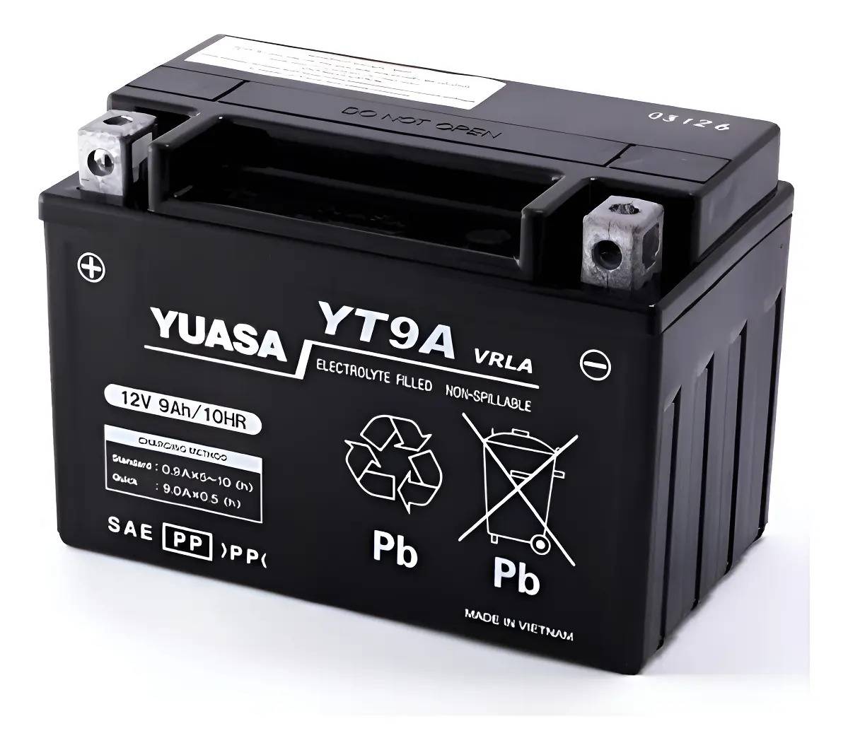 Batería Moto Yuasa Original Pulsar Ns200 Duke 200 Yt9a Izquierdo