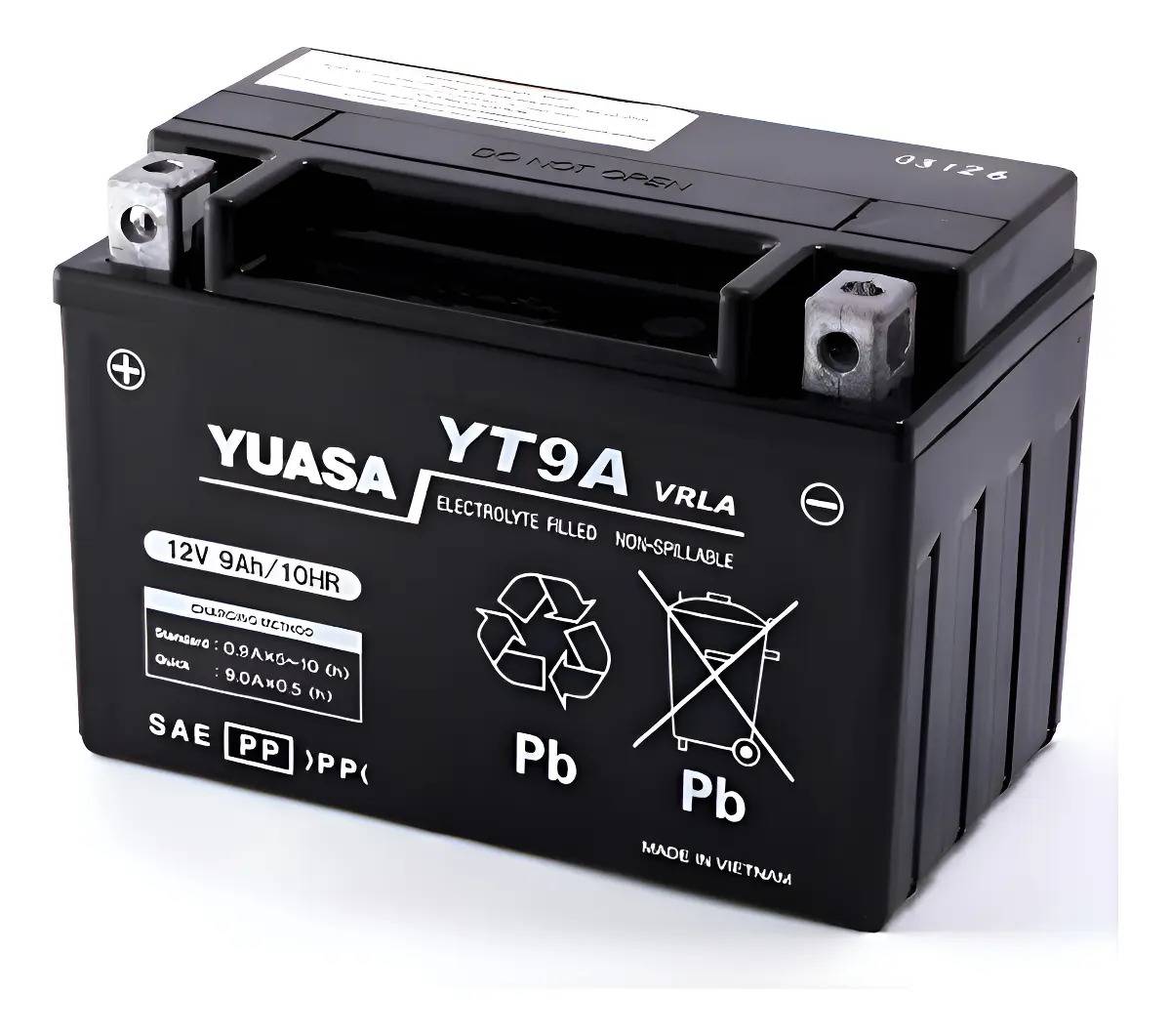 Batería Moto Yuasa Original Royal Enfield Himalayan Yt9a Izquierdo