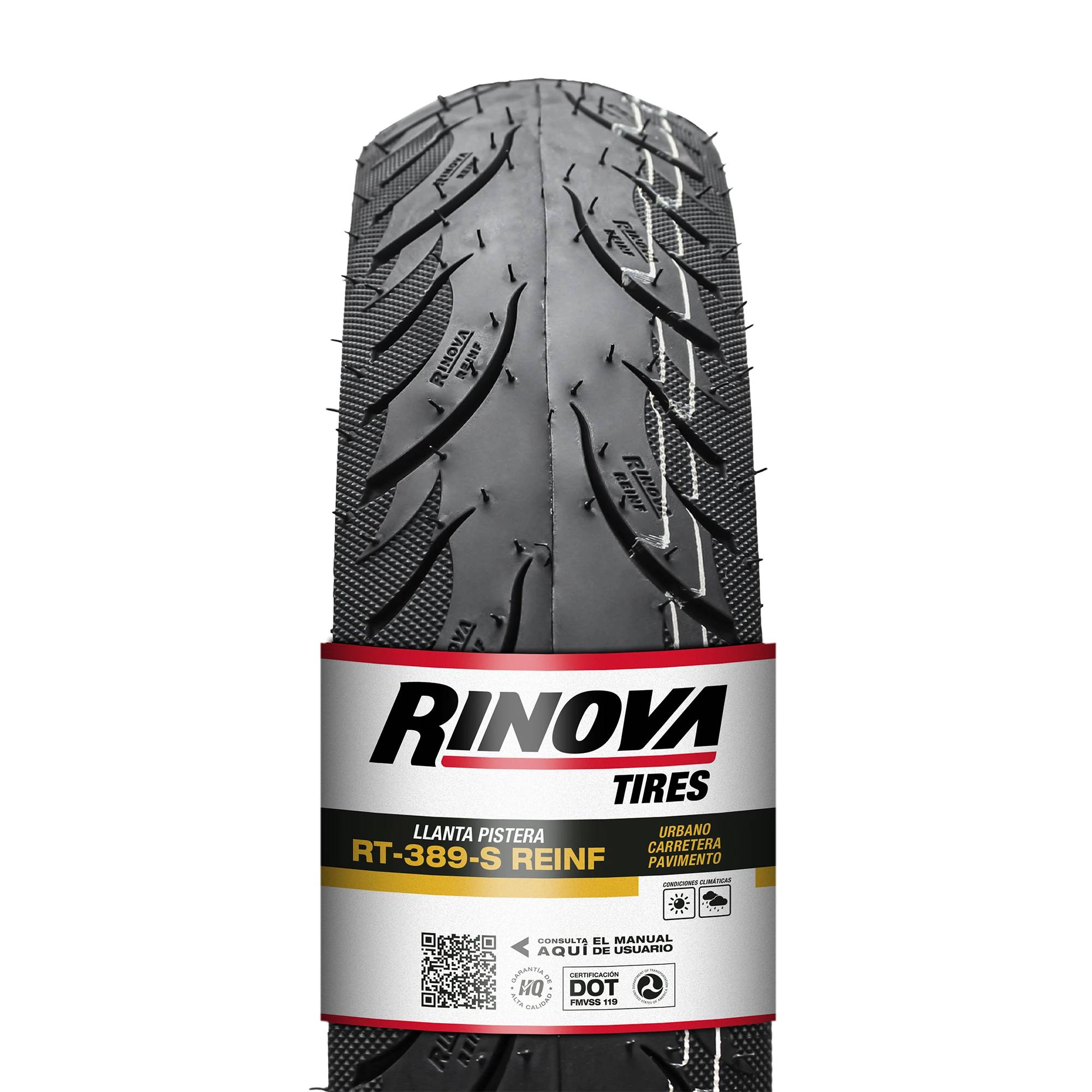 Llanta Moto Pistera 100/80-17 Rinova RT389-S 58L Reforzada Sellomatic
