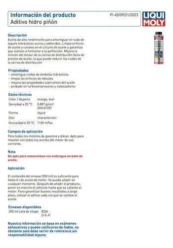 Aditivo Aceite Reductor Ruido Motor Liqui Moly 300ml 4