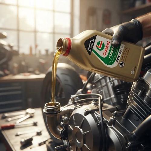 Aceite Lubricante Moto Para Motor Castrol Power 1 20w-50 Sintético 4t 4