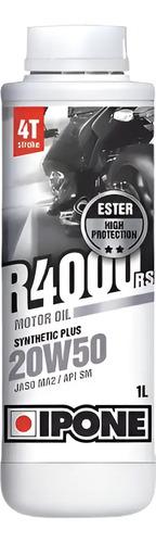 Aceite Lubricante Sintético De Moto Para Motor Ipone R4000 Rs 4t 20w-50 - 1 Litro 4