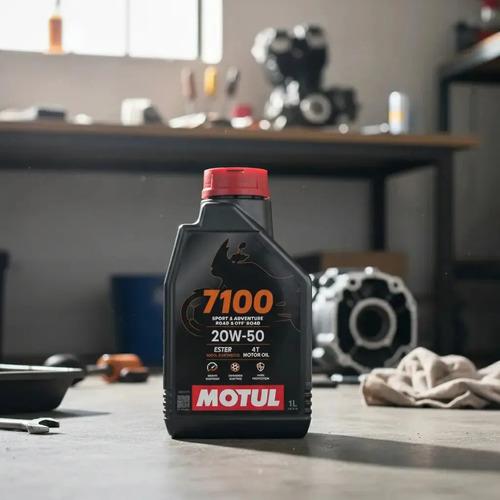Aceite De Moto Y Cuatriciclos 20w-50 Full Sintético Motul 4t 7100 1l 2