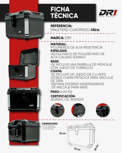 Maletero Cuadrado Dr1 45 Lt Evo Black Color Negro 8