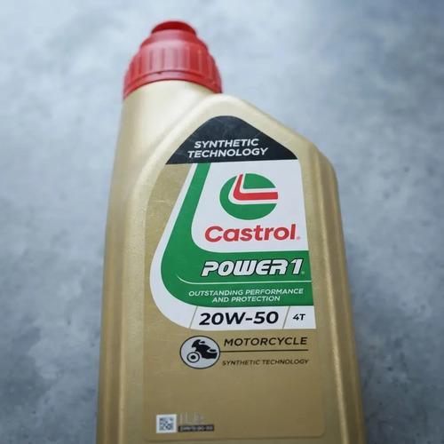 Aceite Lubricante Moto Para Motor Castrol Power 1 20w-50 Sintético 4t 5