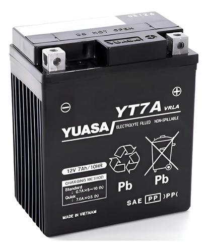 Batería Moto Yuasa Original Yamaha Fz250 Ttr 180 200 Yt7a Derecho