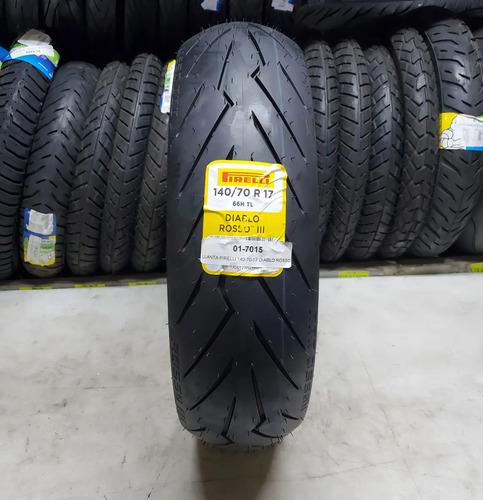 Llanta Trasera Para Moto Pirelli Diablo Rosso Iii Sin Cámara De 140/70r17 H 66 X 1 Unidad 6