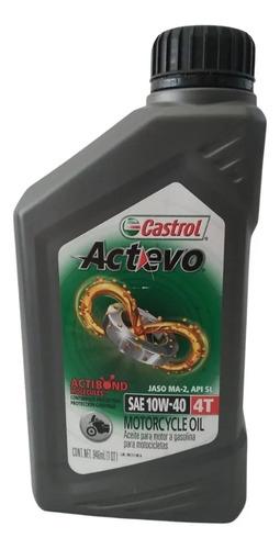 Aceite Castrol Moto 10w40 Actevo Stop & Go Sintético 2