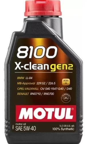 Aceite Motor Motul 8100 X-clean Gen2 5w40 - 1 Litro
