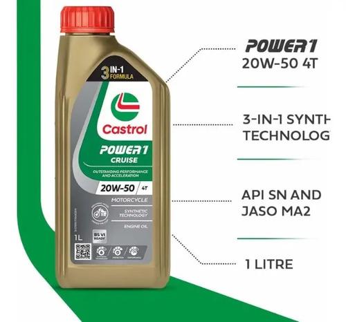 Aceite Castrol Power 1 20w-50 Full Sintético 4t 3