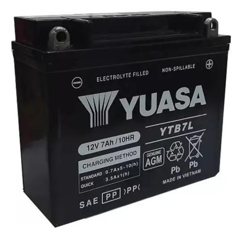 Batería Moto Yuasa Original Cbf 150 Xr 150l Next 115 Ytb7l Izquierdo 2
