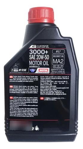 Aceite Motul 3000 20w50 Mineral Motos 4 T - 2 Piezas 4