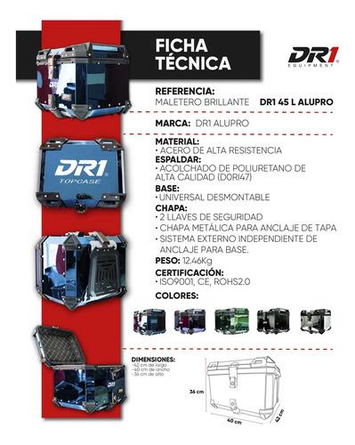 Maletero Cuadrado Dr1 Alu Pro Acero 45 Lt Gris 8