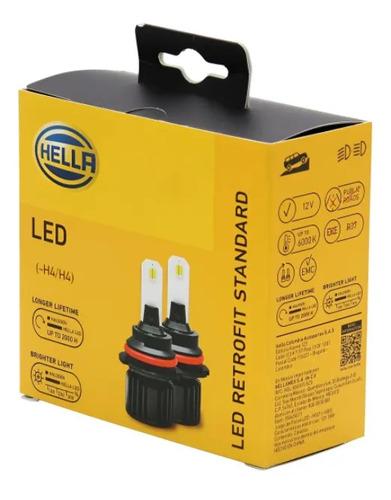Kit Bombillo Led Hella Alta Potencia H4 Para Carro Y Moto H4 Negro Blanco Frío 3