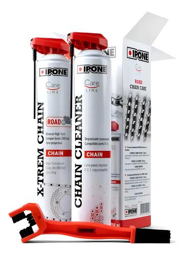 Kit Lubricante Cadena Ipone Moto Ciudad Carretera C/ Cepillo 8