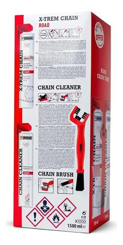 Kit Lubricante Cadena Ipone Moto Ciudad Carretera C/ Cepillo 7