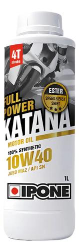 Aceite Lubricante Moto Ipone Katana 100% Sintetico 10w40 1l