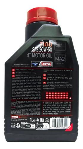Aceite Moto Motul 7100 20w50 Api Sp Ma2 100% Sintético X1 L. 3