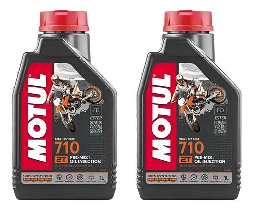 Aceite 2t Motul 710 100% Sintetico X2 Unidades