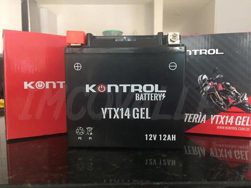 Batería Moto Bmw Gs 1200 Adventure R Rt Kontrol Ytx14 Gel Derecho 2