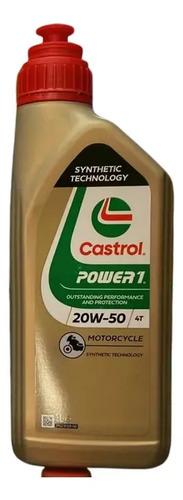 Aceite Lubricante Moto Para Motor Castrol Power 1 20w-50 Sintético 4t 2