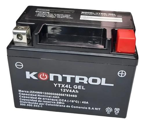 Batería Para Moto Yamaha Crypton 115 Fi Kontrol Ytx4l Gel Derecho