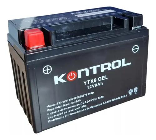 Batería Moto Honda Trx 250 Versys 300 Mt03 Kontrol Ytx9 Gel Izquierdo