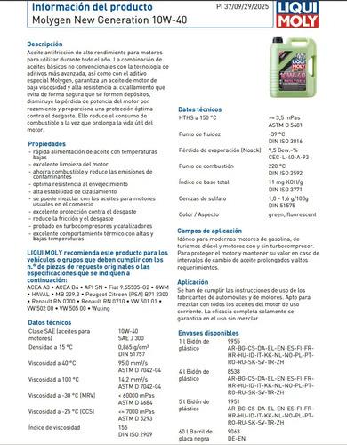 Aceite 10w40 Hc Molygen New Generatión Dual Liqui Moly 5l 3