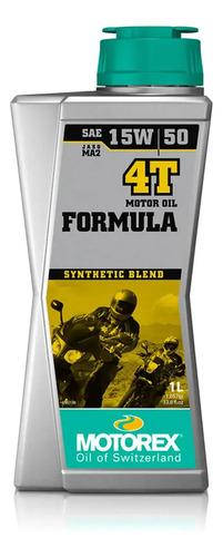 Aceite Lubricante Para Motos Motorex Formula Sintetico 15w50 1lt