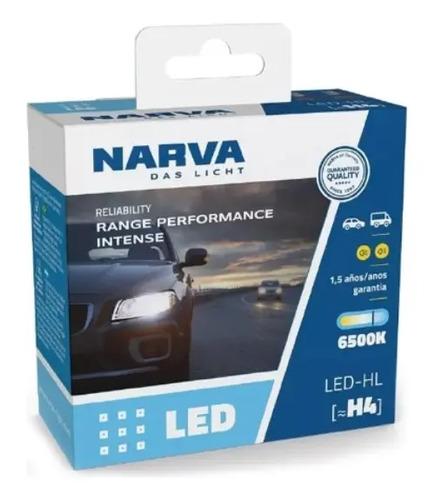 Kit Bombillo Led Carro Moto Narva Alta Potencia H4 Triceta H4 Blanco Blanco Frío 3