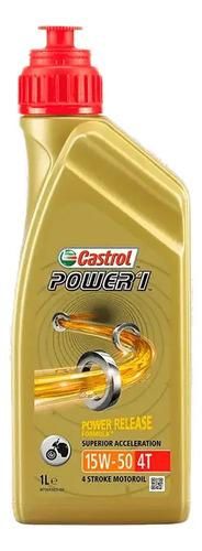 Aceite Lubricant Moto Castrol Power 1 4t 15w50 Sintetico 1 L