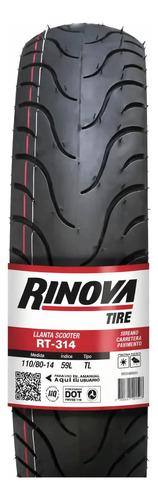Llanta 110/80-14 Rt-314 Tl 59l Rinova Tires
