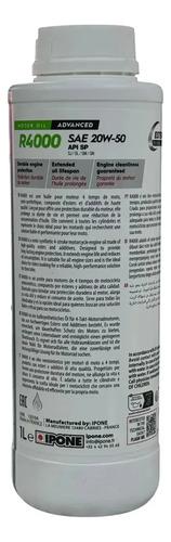 Aceite Lubricante Sintético De Moto Para Motor Ipone R4000 Rs 4t 20w-50 - 1 Litro 6