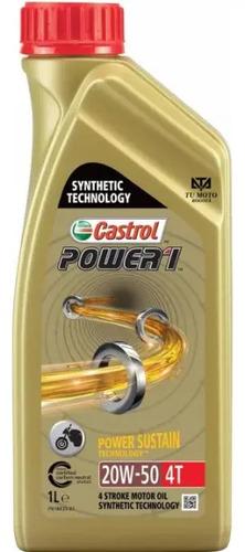 Aceite Lubricante Castrol Power One 20w-50 Full Sintético 4t 2