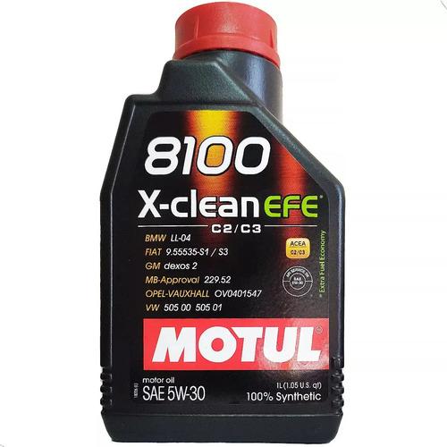 Aceite De Motor Sintético Motul 8100 X-clean Efe 5w30, 1 Lit