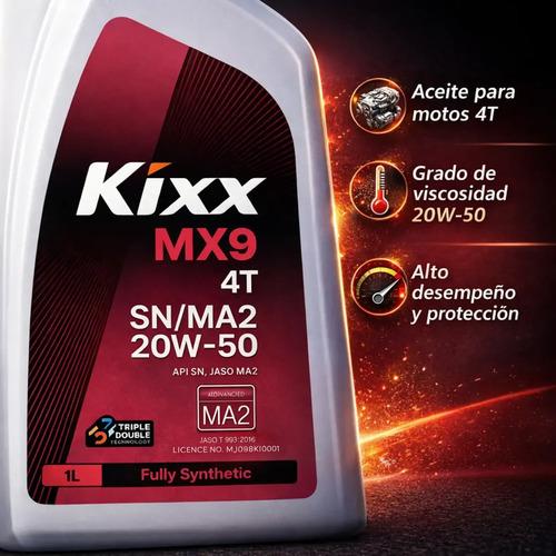 Aceite Kixx Moto 4t 20w50 Full Sintetico X 2 Lt 4