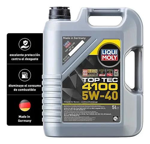 Aceite 5w40 Hc Sintetico Top Tec 4100 Dual Liqui Moly 5l 3