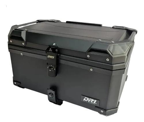 Baul Maletero Dr1 60 Litros Thunder Con Espaldar Doble Chapa Negro