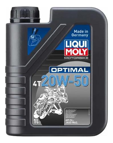 Aceite Motor Liqui Moly Optimal Semi-sintético 20w50 Moto 1l