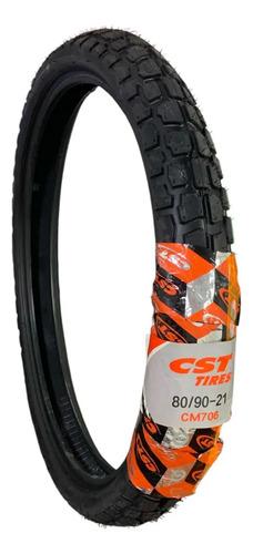 Llanta Delantera Moto 80/90-21 Cst Cm706 Enduro Xtz125 Klx Xr125 Con Cámara 3