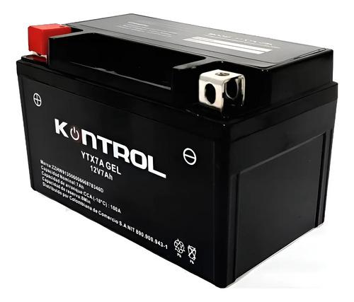 Batería Moto Akt 200 Jet 5 Jet 4 Xm 180 Kontrol Ytx7a Gel Izquierdo