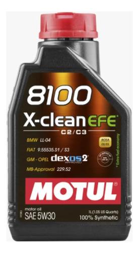 Aceite De Motor Sintético Motul 8100 X-clean Efe 5w30, 1 Lit