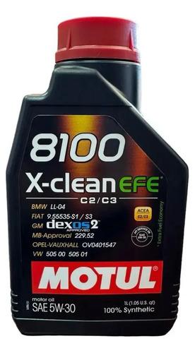 Aceite De Motor Sintético Motul 8100 X-clean Efe 5w30, 1 Lit 5