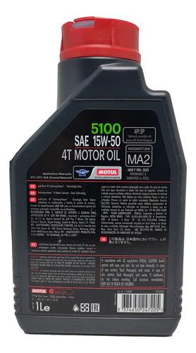 Aceite Lubricante Motor Motul 5100 15w-50 4t Semi-sintético 5