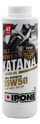 Aceite Lubricante Moto Ipone Katana 100% Sintetico 15w50 1l 3